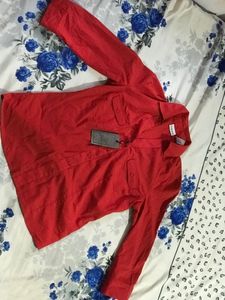 Red Women Shirt For Office Wear
