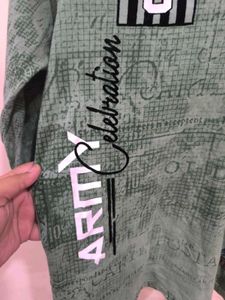 Green Fit Top For Girls