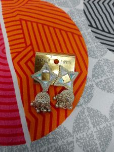Star Jhumka Earrings