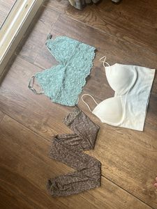 Zara Lace Bralette and Tights Set