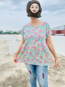 Multi Colour Cotton Top