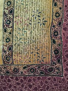 Pure crepe Kantha Saree