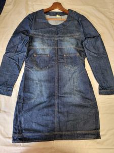 Brand New Denim Dress Or One Peice With Pockets