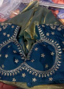 saree with redy blouse