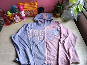 pink and lavendar hoodie
