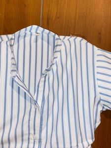 Striped Oversize Shirt Cum Top