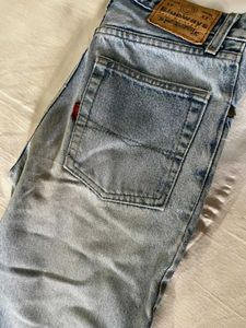 Knee Cut Straight Fit Denim