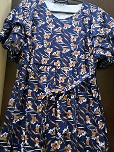 Print Dress Blue