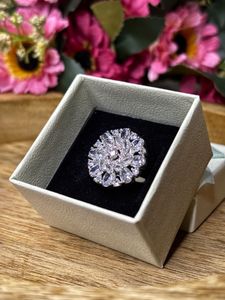 American diamond floral rings
