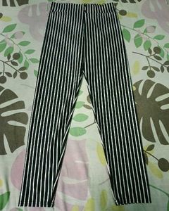 Striped Black &amp; White Pants