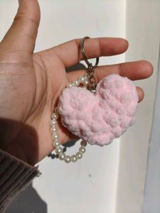 Pink Heart Keychain