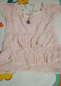 Baby Pink Ruffle coquette Doll Top