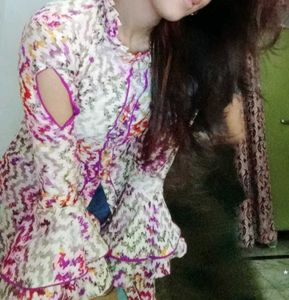 Long Front Open Shrug And Kurta