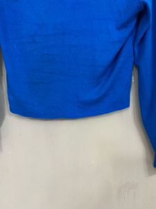 Blue V-Neck Top