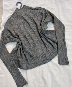 🎁Buy1 Get1 Free Gray Knit Turtleneck Sweater B