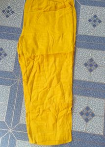 Yellow Colour Kurti With Palazzo And Dupatta
