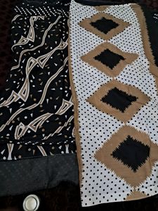 Modern Black Synthetic Saree