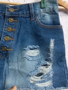 Denim High Waist Shorts