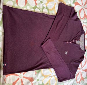 Men’s Branded  Purple Color Tshirt