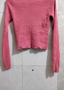 Stylish Pink Sweater Top