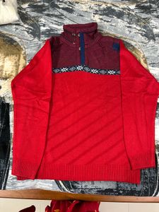 Stylish Red Pullover Sweater