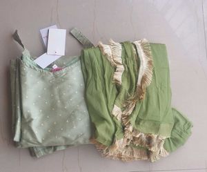 Varanga Green Zari Kurta With Trousers And Dupatta