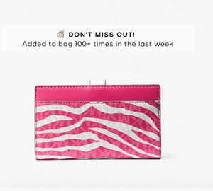 Michael Kors Pink Zebra Print Wallet
