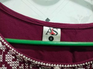 Aline Wine Colour Nice Women Kurta