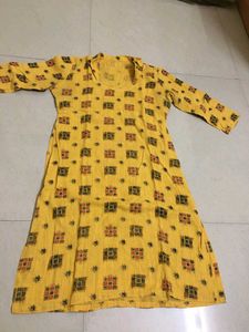 💛 Pure Cotton Short Kurta 💛