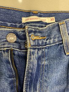 Levis High Waisted Straight Flared Jeans