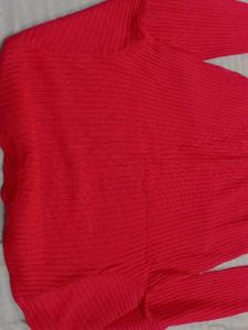 Red Knit Top
