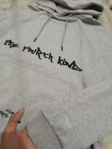 Grey Hoodie with Graphic Print