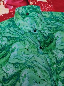 New Green Patterned Shirt
