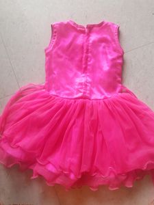Pink Colour Party Wear Frock For Girls