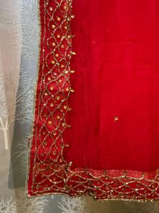 Chiffon Red Saree