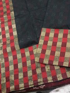 Elegant Checkered Saree