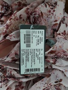FabAlley Blush Floral Pleated Belted Dress