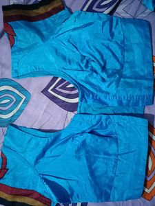 Blue Silk Saree and Blouse Set