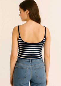 Striped V-Neck Tank Top