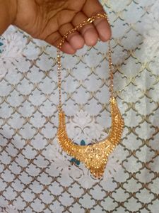 Elegant Beaded Necklace &amp; Gold Plated Chain