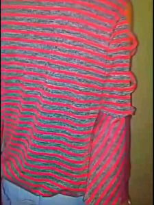 Striped Top with Floral Detail