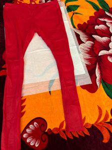 Red Churidar Pant