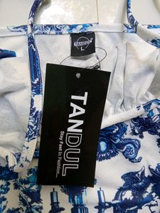 Blue &amp; White Toile Maxi Dress