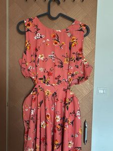 Floral Cutout Midi Dress