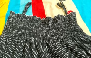 Black bliss ruffle top