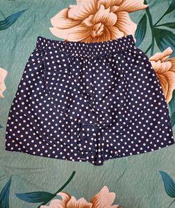 Shein Elasticated Waist Polka-Dot Ruffle Skirt