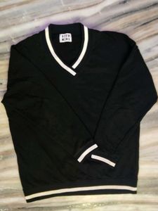 Midnight Varsity V-Neck Old Money 💰 Sweatshirt