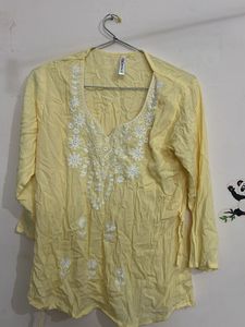 Embroidered Yellow Top