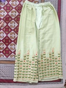 Ladies Shirt Sharara Set Fully Stiched.      Shirt Size-: Chest 44inch , Waist 52inch , Shirt Length 37inch           Sharrara Size-: Waist 52inch , Length 40inch , Hips 54-56inch