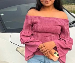 Pink Off-Shoulder Top